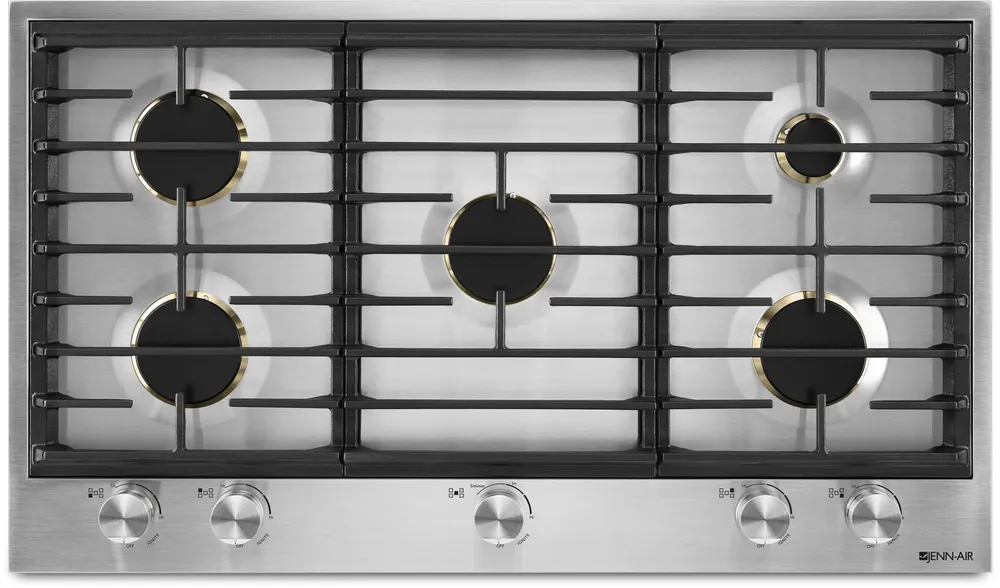 Jennair JGC3536GS Euro-Style 5 Burner Sealed Cooktop 36 inch