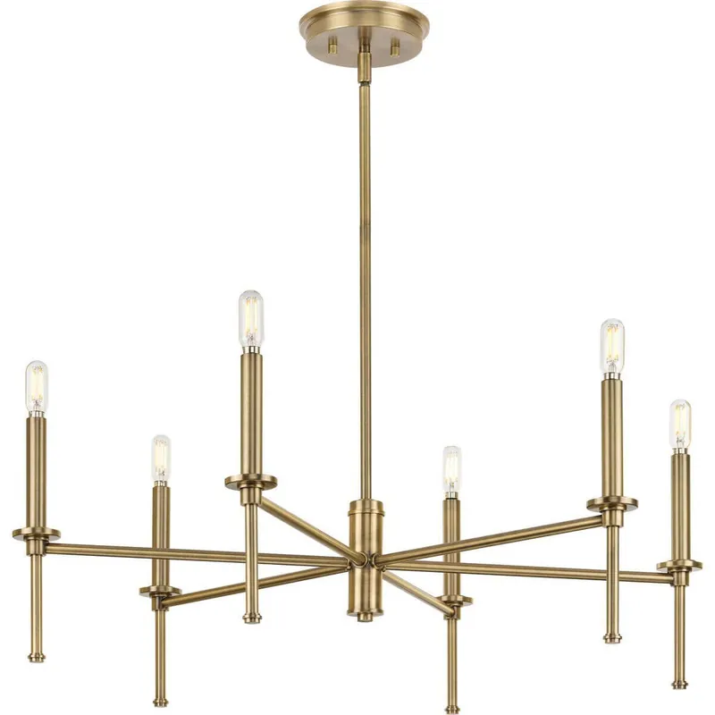 Progress Lighting P400294-163 Elara 6 Light 30 inch Chandelier Ceiling Light