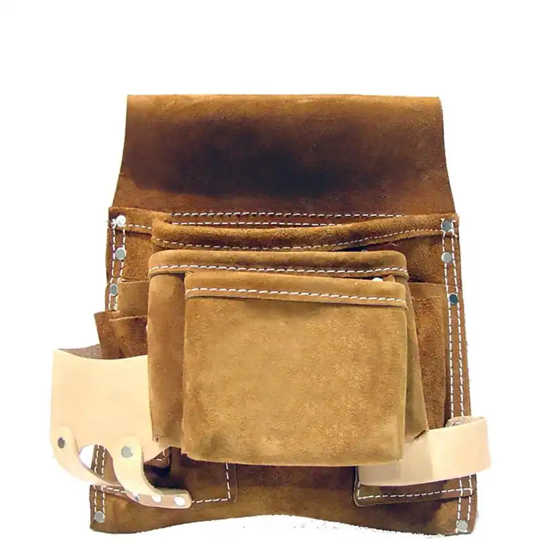Bon 35-774 Nail & Tool Bag - 9 Pocket Split Leather