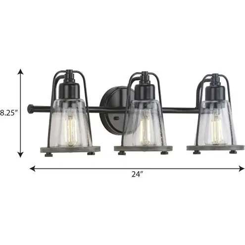 Progress Lighting P300297-031 Conway 3 Light 24 inch Bath Vanity Wall Light