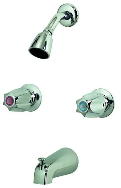 Bk Products 221-002 Tub/Shower Faucet 2-Metal Handle Chrome