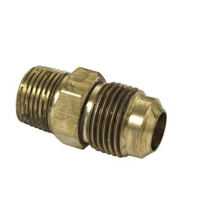 Brasscraft 48-6-4WN 48 Series 3/8 x 1/4 in. OD Flare x MIP Reducing Brass Adapter with Nut