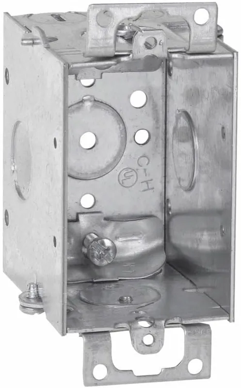 Crouse-Hinds TP162 Steel 1-Gang Gangable Switch Box 2 Inch x 3 Inch x 2-1/2 Inch 12.5-Cubic-Inch