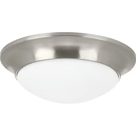 Progress Lighting P350146-009 One-Light 11-1/2 inches Etched Glass Flush Mount