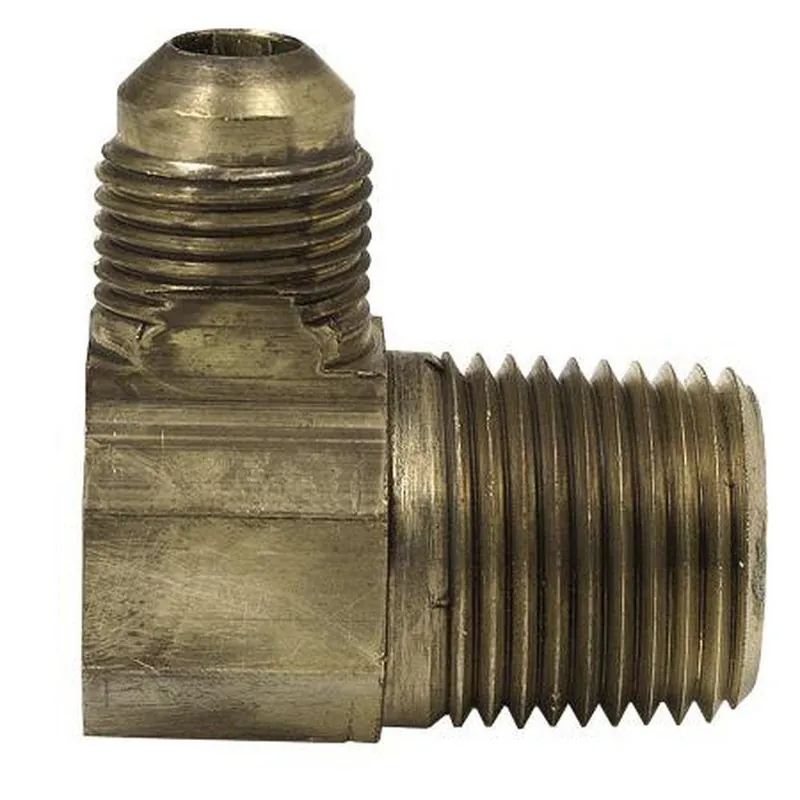 Brasscraft 49-8-6WN 49 Series 1/2 in x 3/8 in. Flare x MIPT 90 Degree Brass Reducing Short Elbow