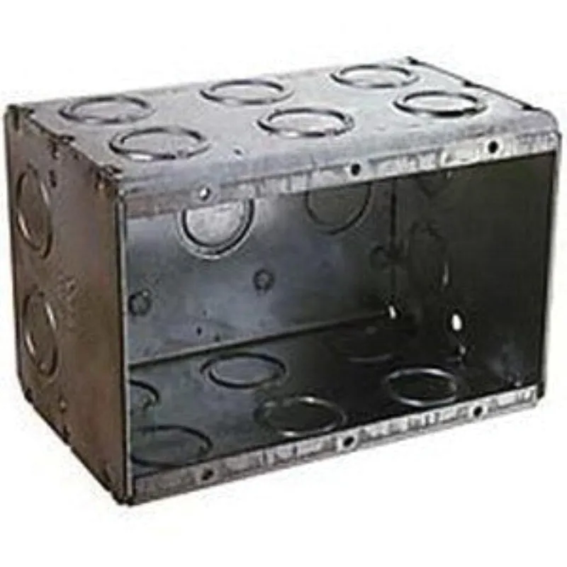 Crouse Hinds TP692 Steel Screw-On Mount 3-Gang Masonry Box 5-9/16-Inch x 3-3/4-Inch x 3-1/2-Inch