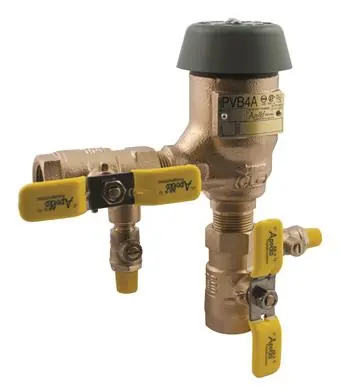 Conbraco 4ALF505A2F Apollo Bronze Pressure Vacuum Breaker with Ball Valves, SAE Threaded Test Cocks, 1 inches