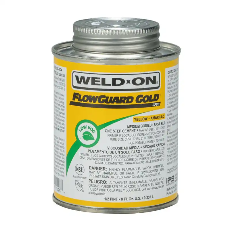 Ips Corporation 11028 FlowGuard Gold Medium Bodied CPVC Pipe Cement 1/2 pt Metal Can