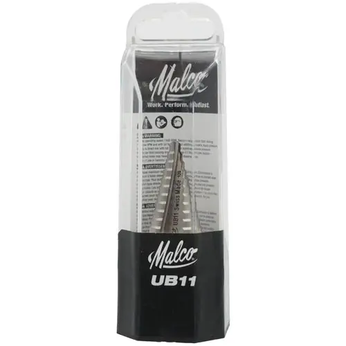 Malco UB11 Step Drill Bit 1/4 inches to 7/8 inches