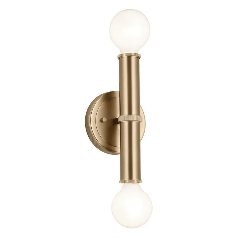 Kichler 55159CPZ Torche 2 light wall sconce 120 watts (9.75 inches x 5 inches)