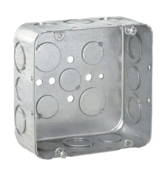 Crouse Hinds TP563 Steel Deep Outlet Box 4-11/16-Inch x 4-11/16-Inch x 2-1/8-Inch 42-Cubic-Inch