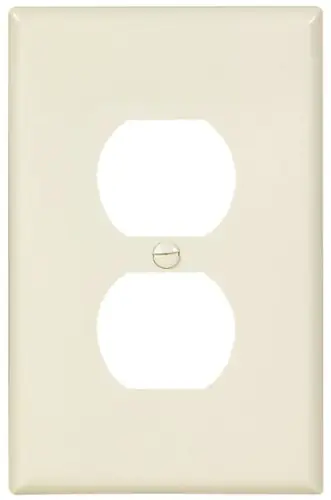 Eaton PJ8LA Mid-Size Polycarbonate 1 Gang Duplex Receptacle Wallplate