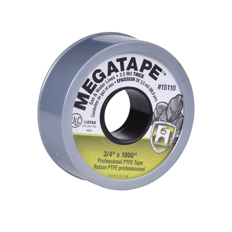 Oatey 15110 MegaTape Professional-Grade PTFE Thread-Sealing Tape 3/4 inches x 1000 inches