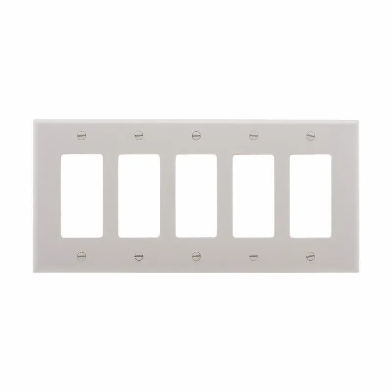 Eaton PJ265W Mid Size Decorative Wallplate 5 Gangs