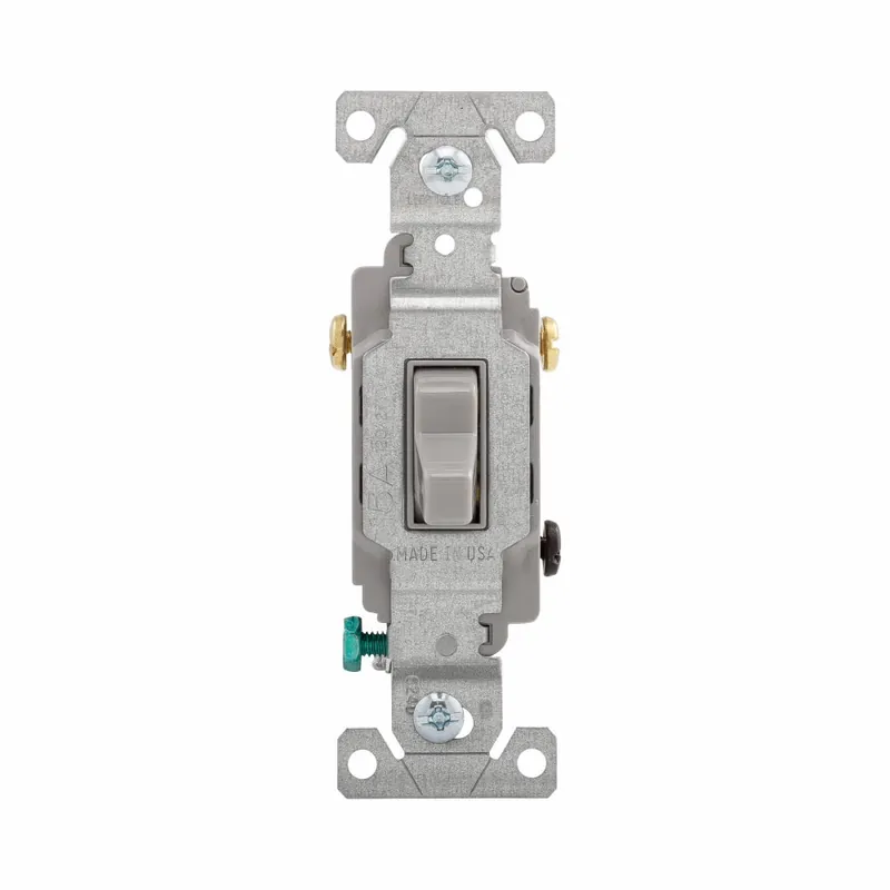 Eaton CS315GY Commercial Grade 3-Way Compact Toggle Switch 15-Amp