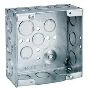 Crouse Hinds TP560 Steel Deep Outlet Box 4-11/16-Inch x 4-11/16-Inch x 2-1/8-Inch