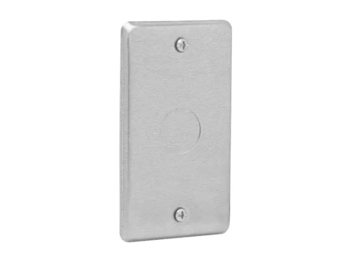 Crouse Hinds TP614 Steel 1-Gang Flat Utility Box Cover 2-1/8-Inch x 4-Inch