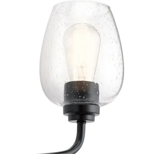 Kichler 45128BKCS Valserrano 2 Light 15 inch Black Wall Mt Bath 2 Arm Wall Light