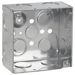 Crouse Hinds TP432 Steel Deep Outlet Box 4 Inch x 4 Inch x 2-1/8 Inch 30.3-Cubic-Inch