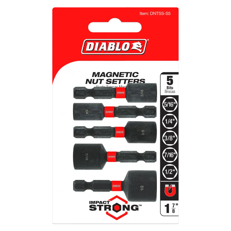 Diablo DNTSS-S5 magnetic nut setter assorted pack (5-piece)