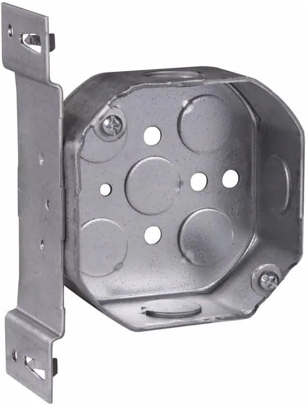 Crouse Hinds TP282 Steel Standard Outlet Box 4-Inch x 4-Inch x 1-1/2-Inch