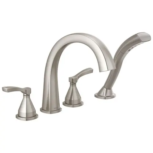 Delta Faucet T4777-SS Stryke Four Hole Roman Tub Trim, 1.75 gpm