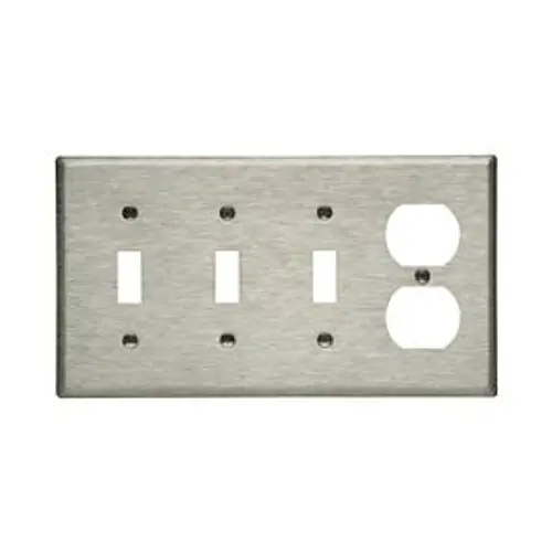 Eaton 93554-BOX Wallplate 4G 3Sw&Dup Ss Plt
