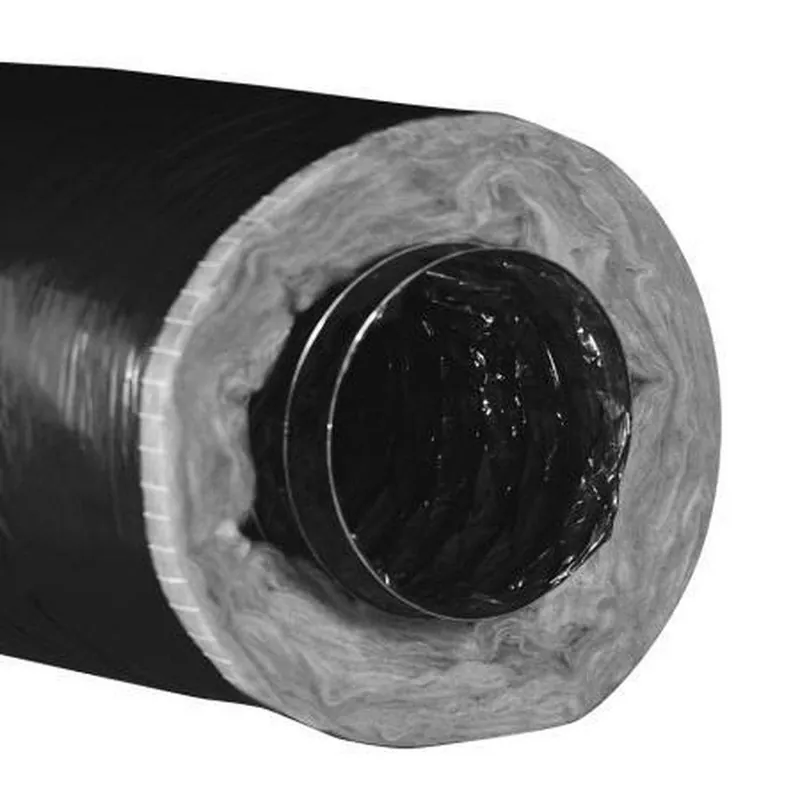 Hart & Cooley 027812 4 in. x 25 ft. Black R8 Insulated Flexible Air Duct - Boxed