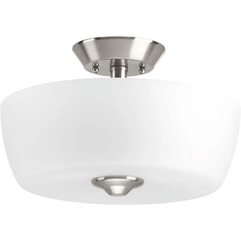 Progress Lighting P350060-009 Leap 8-7/8 in. 2-Light Semi-Flush Mount Convertible Ceiling Fixture 100W