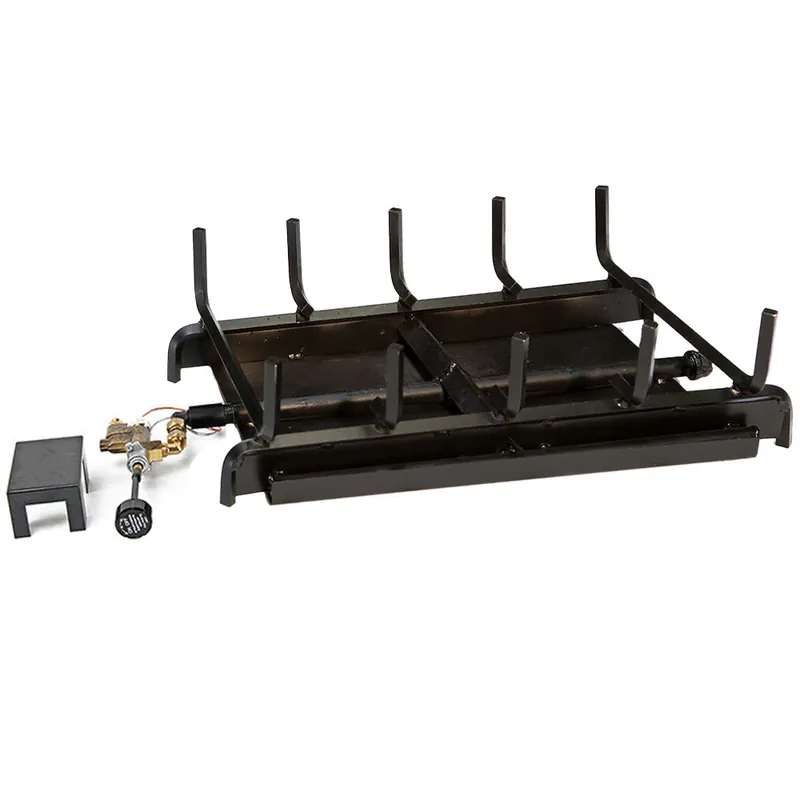 Grand Canyon 2BRN-ST24-SS Gas Logs Stainless Steel 2 Burner See-Through, 24 in.