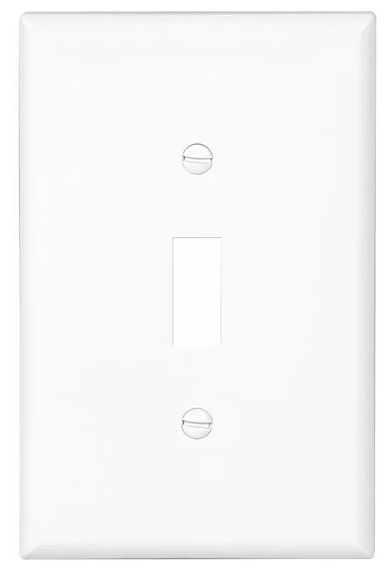 Eaton PJ1W Arrow Hart PJ Series Midway Size Toggle Switch Wallplate 1 Gang