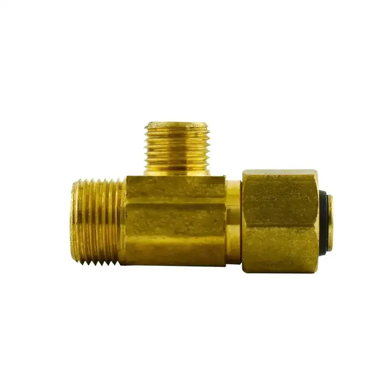 Braxton Harris Company ECT38-38-38-LF 3/8 inches F Comp x 3/8 inches M Comp x 3/8 inches M Comp Easy Connect Tee Lead Free