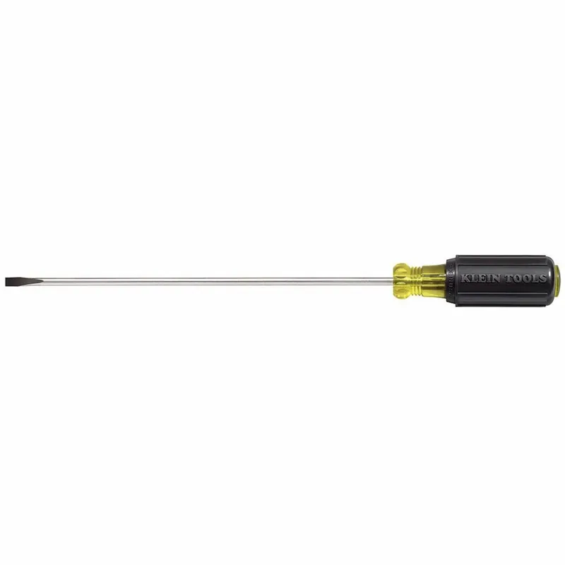 Klein Tools 601-8 Screwdriver, Round Shank, 3/16 inches Cabinet Tip, 8 inches Shank