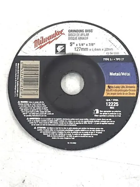 Milwaukee 49-94-5080 Type 27 Grinding Wheels 5 inch 10 Pack