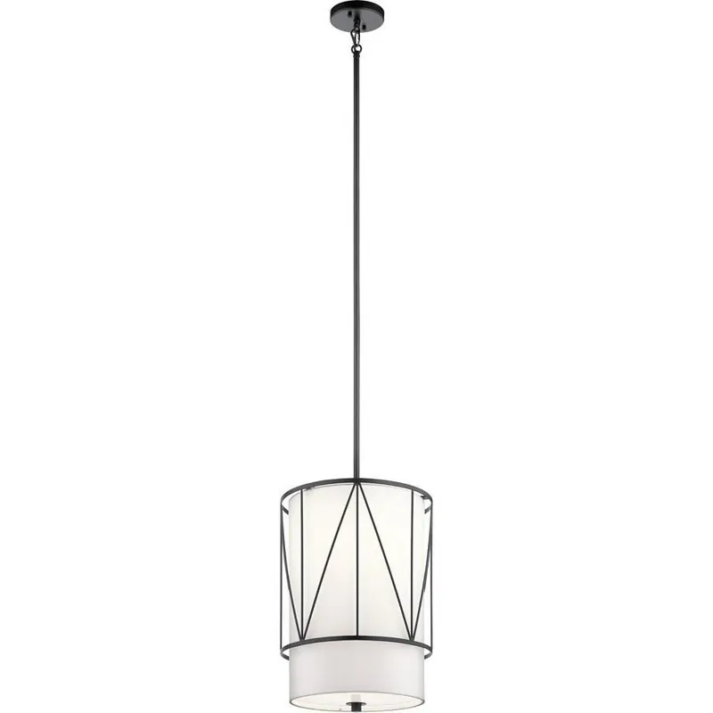 Kichler 52073BK Birkleigh 1 light Pendant 18.25 inches tall by 12 inches wide