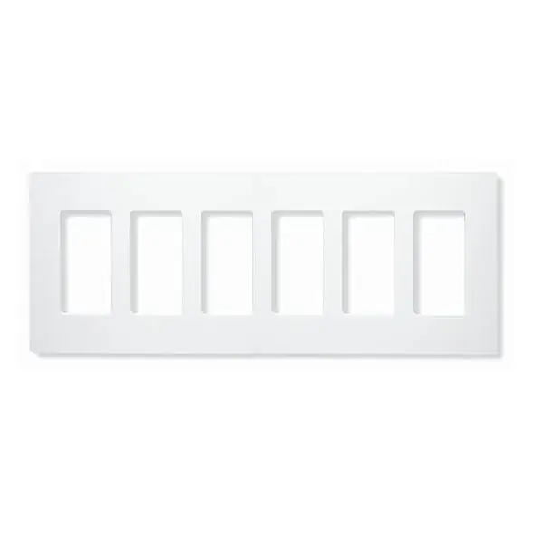 Eaton PJ6W Arrow Hart Medium Size Toggle Switch Wallplate 6 Gangs (4.87 in H x 12.18 in W)