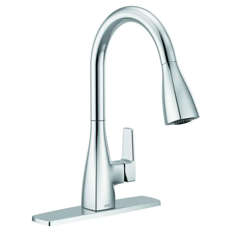 Cleveland Faucets 76162 Slate Single Handle Pull Down Kitchen Faucet
