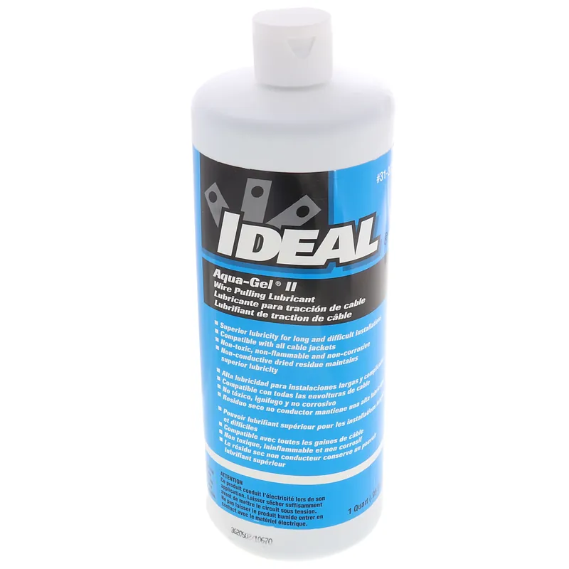 Ideal 31-378 Aqua-Gel II Lubricant 1 QT Squeeze Bottle