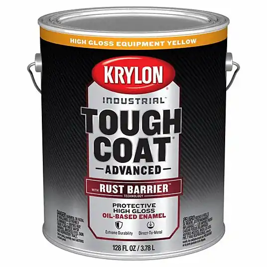 Krylon K00481008 Tough Coat Adv W/Rust Barrier Equip Yellow 1Gal