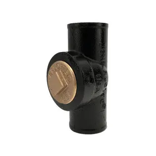 Charlotte Pipe 00473 Cast Iron No Hub Test Tee 2 inches X 2 inches
