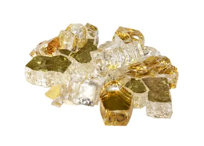 Athena RFG-10-AG Grand Canyon Amber Gold Reflective Fireglass 1/2-Inch 10 lbs