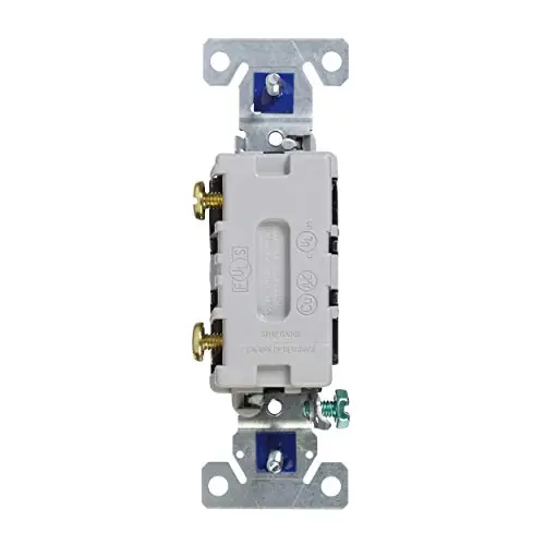 Eaton CS120BK Wiring 20-Amp 120/277-volt Commercial Grade Single Pole Compact Toggle Switch with Side Wiring