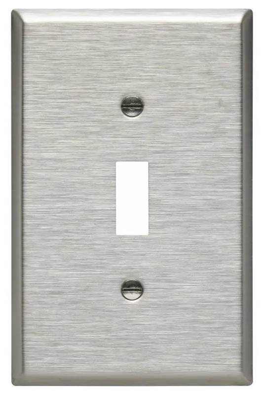Eaton 93971-BOX Wallplate 1g Toggle Receptacle Mid Ss