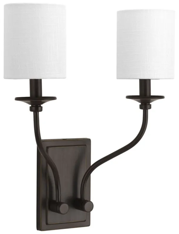 Progress Lighting P710019-020 Bonita 2-Light 60W Sconce