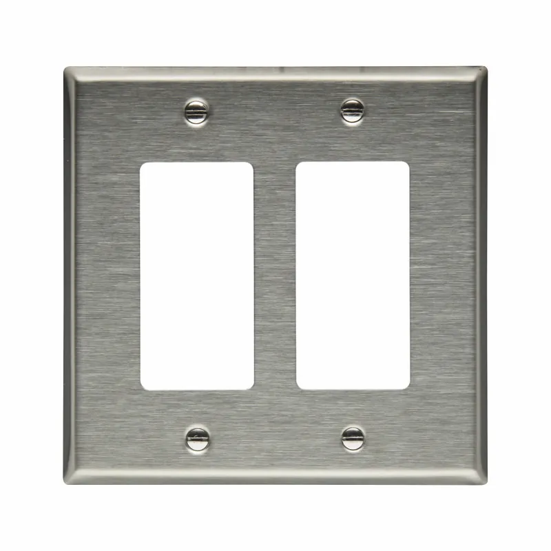 Eaton 93935-BOX cwd wallplate 2g decorator mid ss