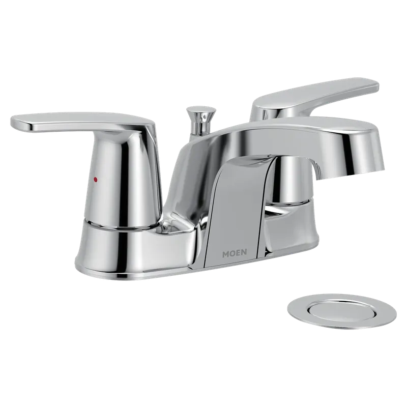 Moen 499525 Chateau Chrome Two-Handle Low Arc Bathroom Faucet