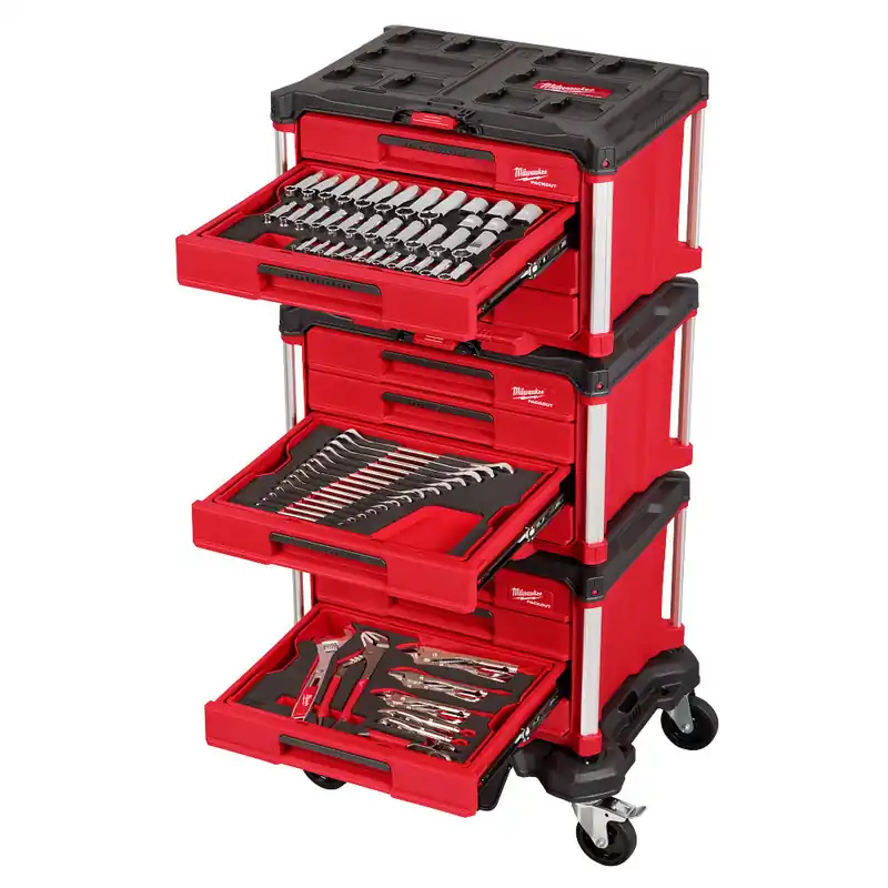 Milwaukee 48-22-9495 Master Mechanics Hand Tool Set with PACKOUT Drawers and Dolly 366pc