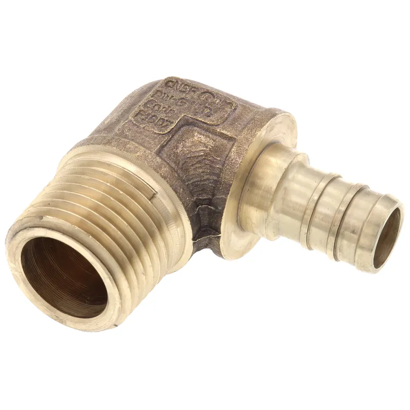 Viega 46821 Zero Lead Brass Pex Crimp X 1/2 Male NPT Elbow