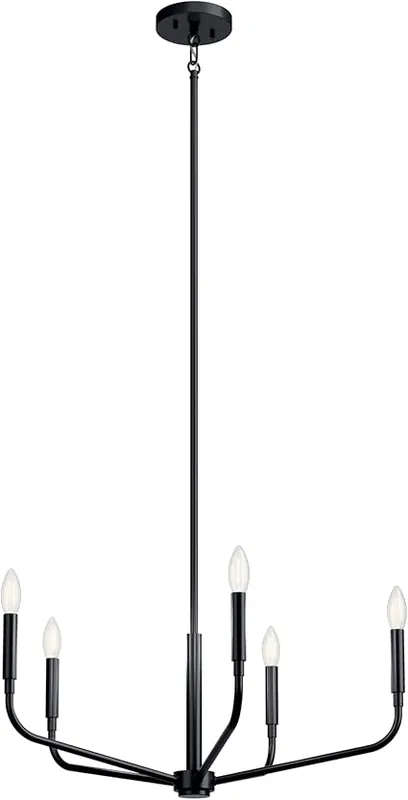 Kichler 52717BK Madden Chandelier 60 W