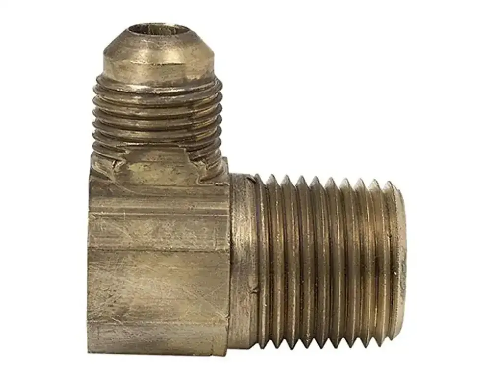 Brasscraft 49-8-4WN 49 Series 1/2 in x 1/4 in Flare x MIPT 90 Degree Reducing Short Elbow